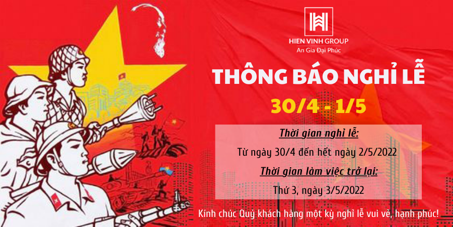 THÔNG BÁO LỊCH NGHỈ LỄ GIẢI PHÓNG MIỀN NAM THỐNG NHẤT ĐẤT NƯỚC VÀ QUỐC TẾ LAO ĐỘNG